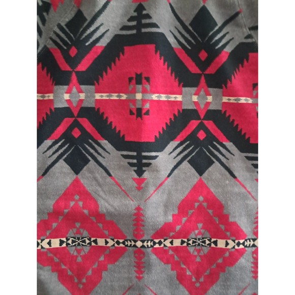 Lauren Ralph Lauren Aztec Navajo‎ Southwestern Full Zip Hoodie Red Women's Small - Picture 10 of 13